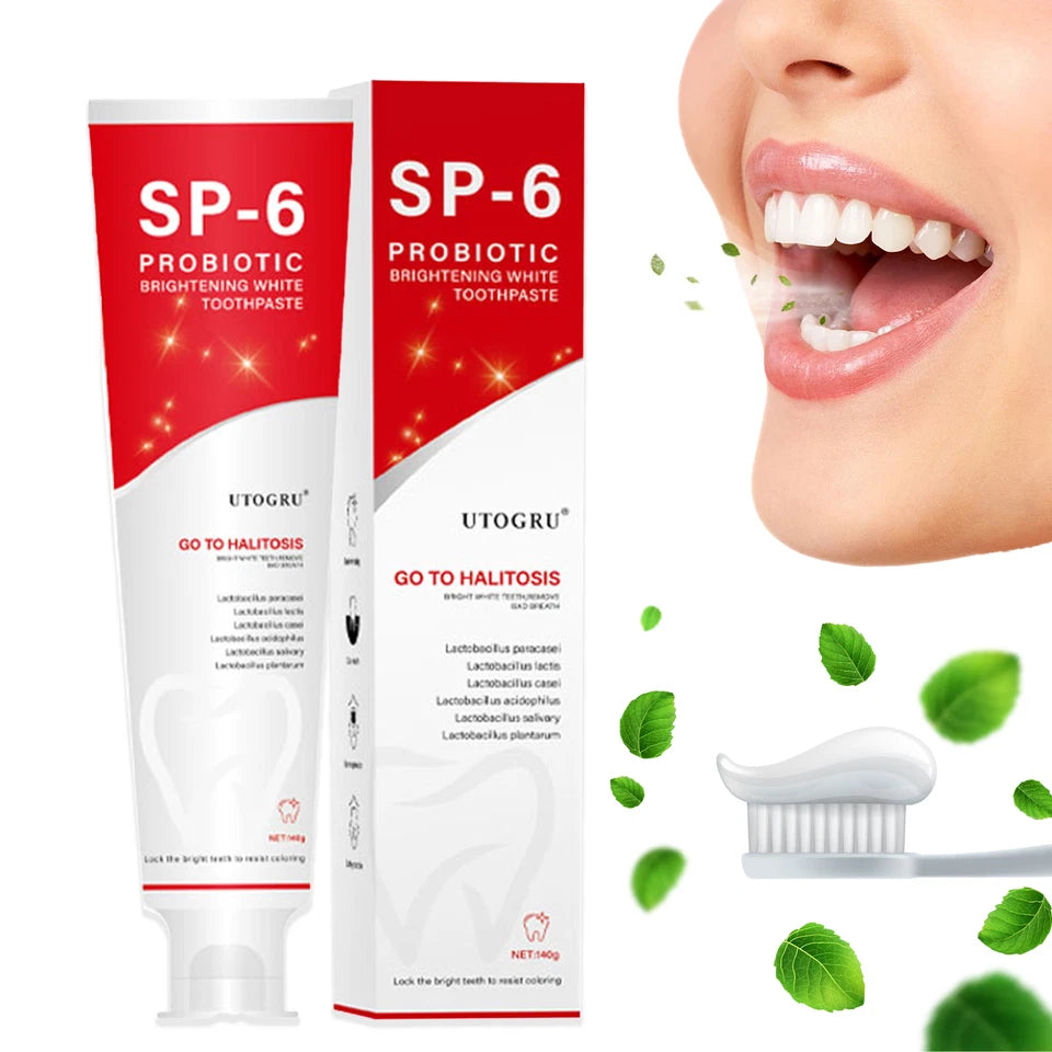 SP-6 6-Probiotic Whitening Toothpaste Brighten & Oral Health 3-Packs
