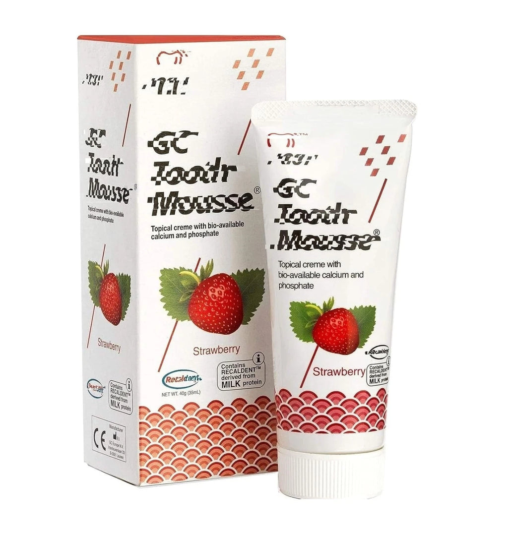 Toothpaste Tooth Mousse Strawberry Flavour Tooth Paste GC, 40g/35ml Made in USA